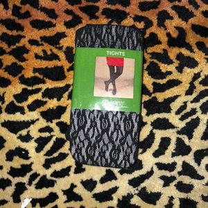 Black pattern tights SMALL/MEDIUM